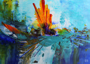 Peinture d'Eliora Bousquet - Le liquide berceau