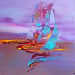 Peinture d'Eliora Bousquet - Toutes voiles dehors