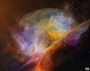 Peinture d'Eliora Bousquet - Vibrations cosmiques