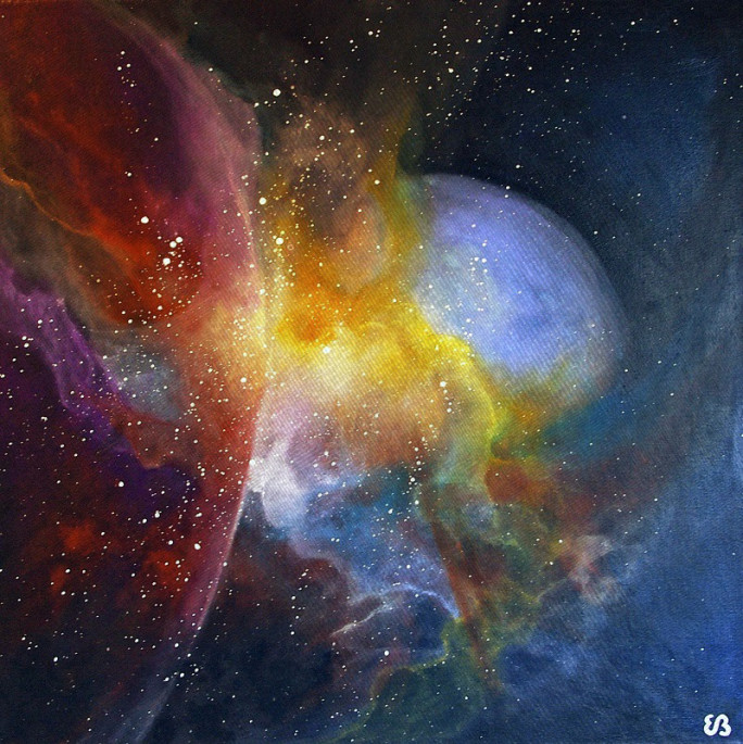 Peinture d'Eliora Bousquet - Alchimie stellaire