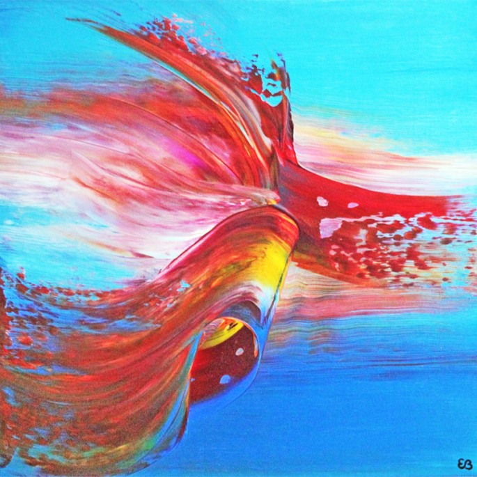 Peinture d'Eliora Bousquet - Au creux de la vague