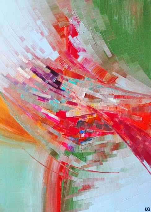 Peinture d'Eliora Bousquet - Comme un printemps de plumes