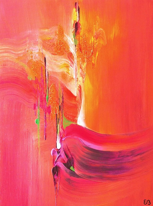 Peinture d'Eliora Bousquet - Coucher de soleil andalou