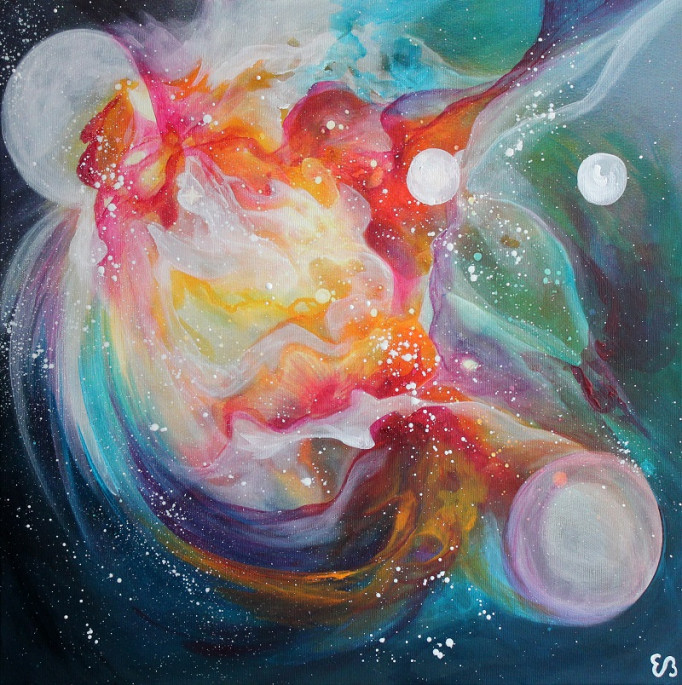 Peinture d'Eliora Bousquet - L'embryon stellaire