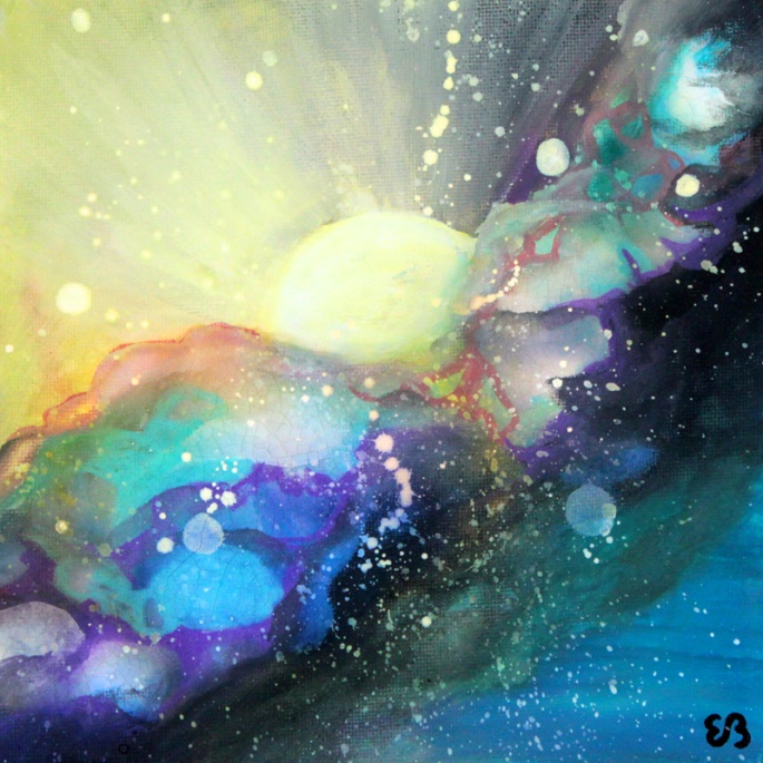 Peinture d'Eliora Bousquet - Le chant de l'aube