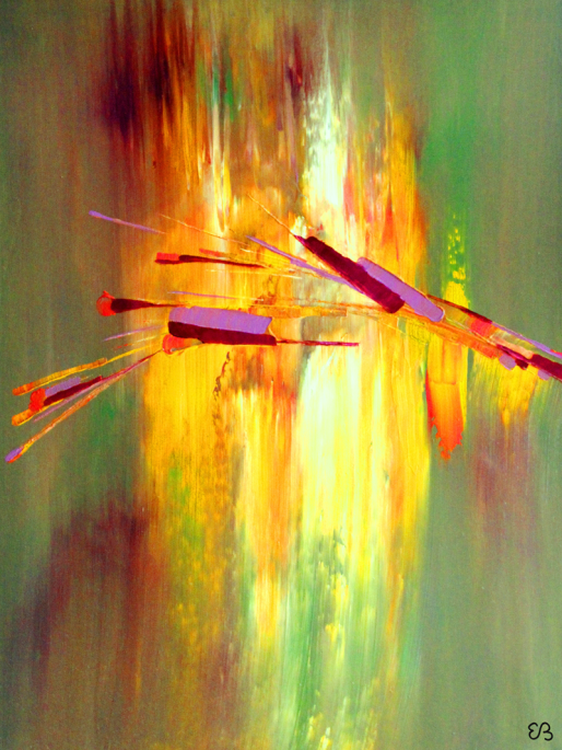 Peinture d'Eliora Bousquet - Le feu de St Jean (0)