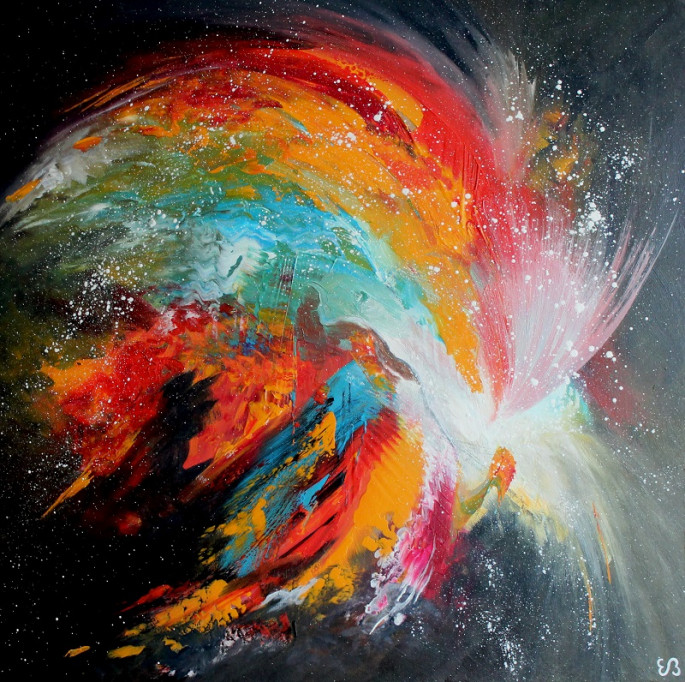 Peinture d'Eliora Bousquet - Maya, l'illusion cosmique