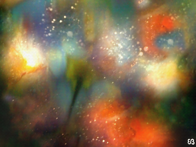 Peinture d'Eliora Bousquet - Po&eacute;sie astrale